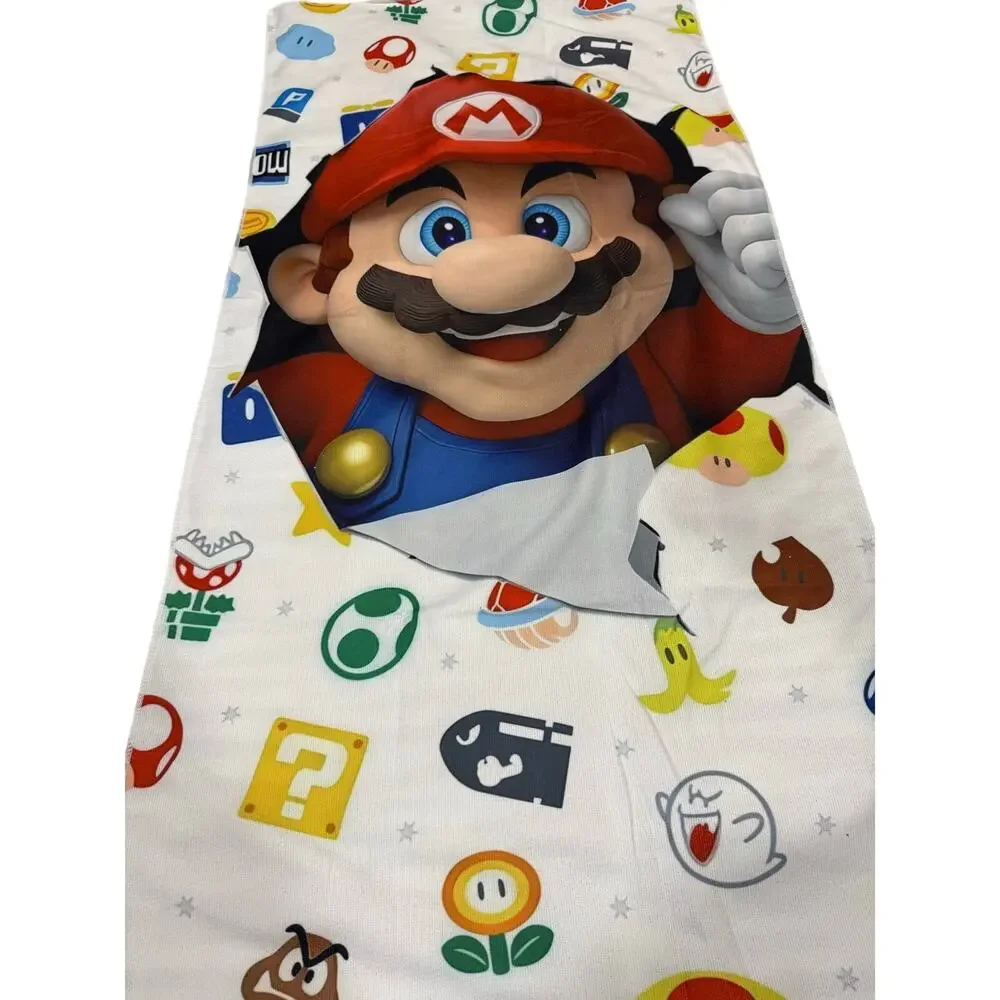 Mario Bros colorful beach towel